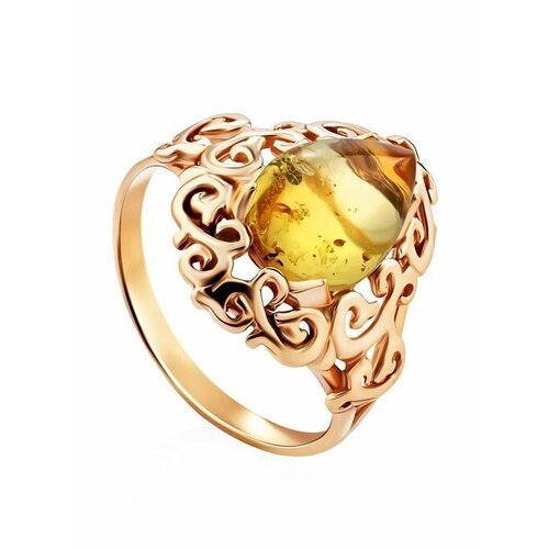 Купить Кольцо, янтарь, безразмерное, желтый, золотой
Изысканное ажурное кольцо из , укр...