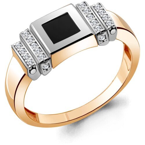 Купить Печатка Diamant online, золото, 585 проба, фианит, размер 19
<p>В нашем интернет...