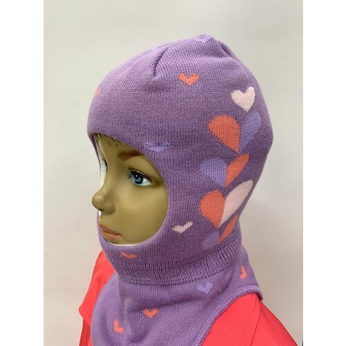 Купить Шапка-шлем, размер 48/50, фиолетовый
Шапка-шлем для девочек удачно закрывает ушк...