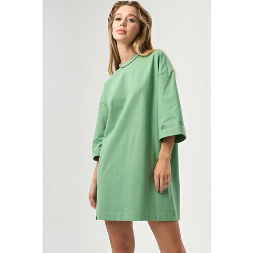 Купить Платье FLY, размер 44-46, зеленый
Стильное однотонное женское платье-футболка ми...