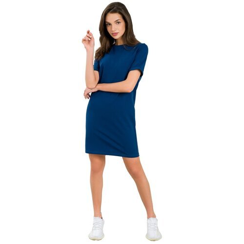 Купить Платье LINGEAMO, размер 46-48, синий
Стильное трикотажное однотонное платье-футб...