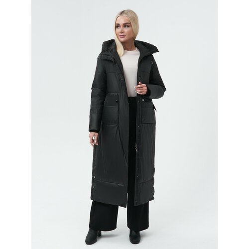 Купить Куртка Karmelstyle, размер 56, черный
Женское пальто с несъёмным капюшоном, утеп...