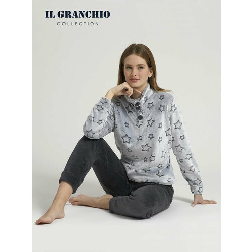 Купить Пижама Il Granchio, размер L, серый
Домашний женский теплый комплект из кофты на...