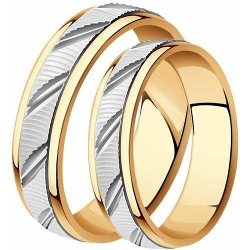 Купить Кольцо обручальное Diamant online, золото, 585 проба, размер 19
Золотое обручаль...