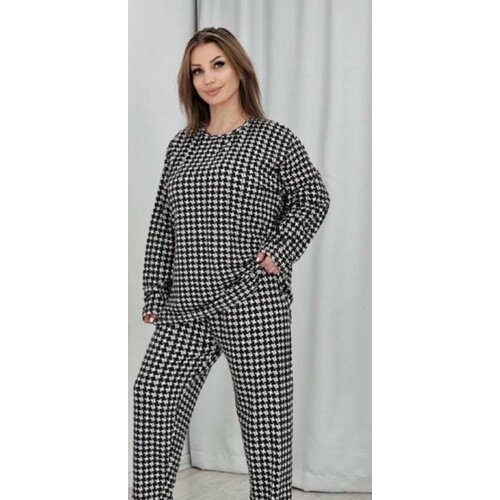 Купить Пижама , размер 66, серый
Женская пижама больших размеров - это стильный и удобн...