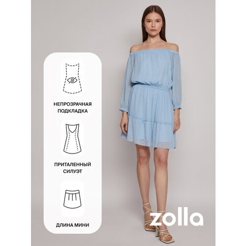 Купить Платье Zolla, размер M, голубой
Очаровательное голубое женское платье с открытым...