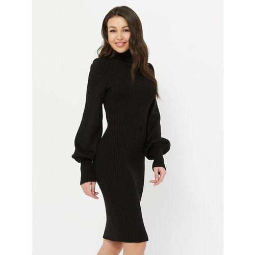 Купить Платье Lesnikova Design, размер 46/48, черный
Вязаное платье-лапша облегающего ф...