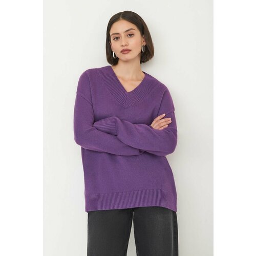 Купить Джемпер Baon, размер 50, фиолетовый
Лаконичный пуловер в силуэте оверсайз незаме...