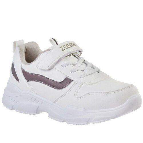 Купить Кроссовки Зебра, размер 31, белый
Белые плотные кроссовки от бренда детской обув...