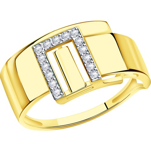 Купить Кольцо Diamant online, желтое золото, 585 проба, фианит, размер 17.5
<p>В нашем...