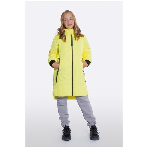 Купить Парка Шалуны, размер 42,164, желтый
Демисезонное стеганное пальто для девочки. М...