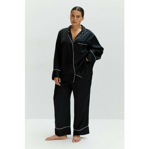 Купить Пижама H&M, размер S, черный
Пижама атласная с кантом H&M размер S – стильный и...