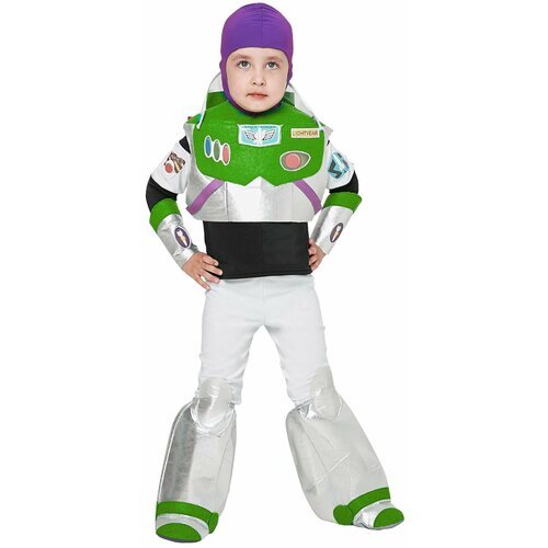 Купить Кигуруми пуговка, размер 110, зеленый, белый
Детский костюм Космонавта Базза Лай...