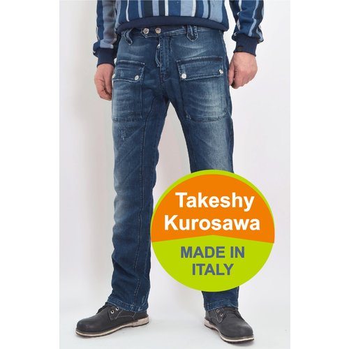 Купить Джинсы классические Takeshy Kurosawa Made In Italy, размер 31/32, синий
<h3>! Из...