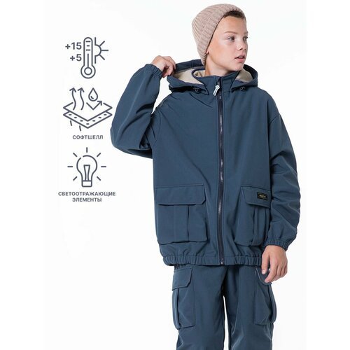 Купить Куртка NIKASTYLE 4л8924, размер 134-68, синий
Ветровка для мальчика из Softshell...