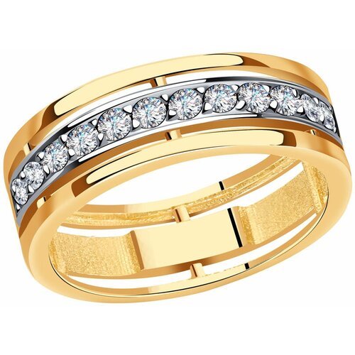 Купить Кольцо помолвочное Diamant online, золото, 585 проба, фианит, размер 19
Золотое...