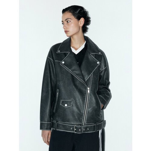 Купить Куртка Befree, размер L, темно-серый
- Куртка-косуха oversize с состаренным эффе...