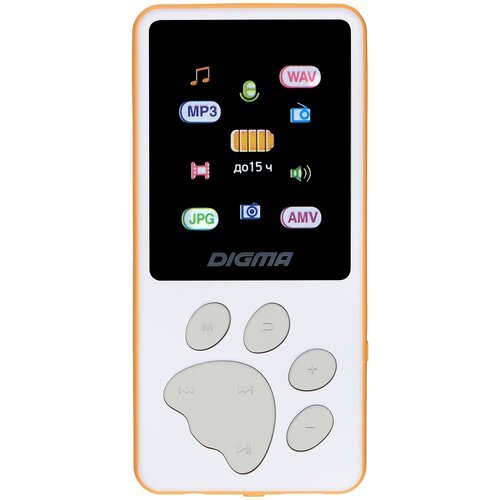 Купить MP3-плеер DIGMA S4 8 ГБ, белый/оранжевый
Артикул № 665260 <br> <br> Hi-Fi. Объем...