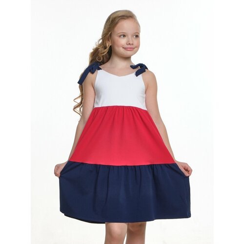 Купить Платье Mini Maxi, размер 110, белый, красный
Платье для девочек Mini Maxi, модел...