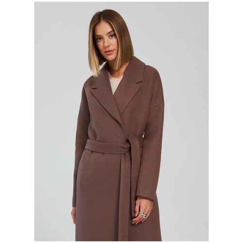 Купить Пальто КАЛЯЕВ, размер 42, коричневый
Стильное женское шерстяное пальто с поясом...