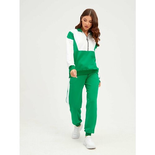 Купить Костюм EBO , размер 48 , белый, зеленый
Спортивный костюм на молнии от Ebo Style...