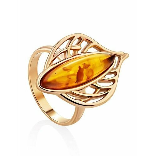 Купить Кольцо, янтарь, безразмерное, золотой, коричневый
Изысканное кольцо из с пой и н...