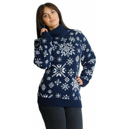 Купить Свитер Rovental, размер 52, белый, синий
Стильный шерстяной свитер с хомутом под...