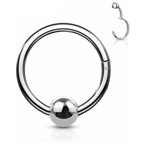 Купить Пирсинг Spikes, серебряный
Сегментное кольцо кликер с несъемным шариком из стали...