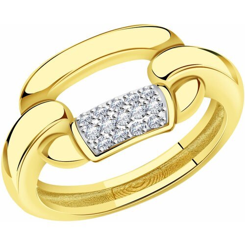 Купить Кольцо Diamant online, желтое золото, 585 проба, фианит, размер 18
<p>В нашем ин...