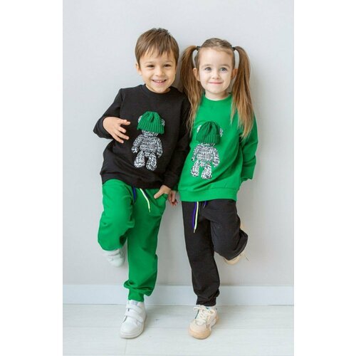 Купить Костюм MakSiKi, размер 120, зеленый, черный
Спортивный костюм " Для мальчика , д...