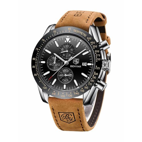 Купить Наручные часы BENYAR benyar-5140-black-brown, черный, коричневый
Мужские наручны...