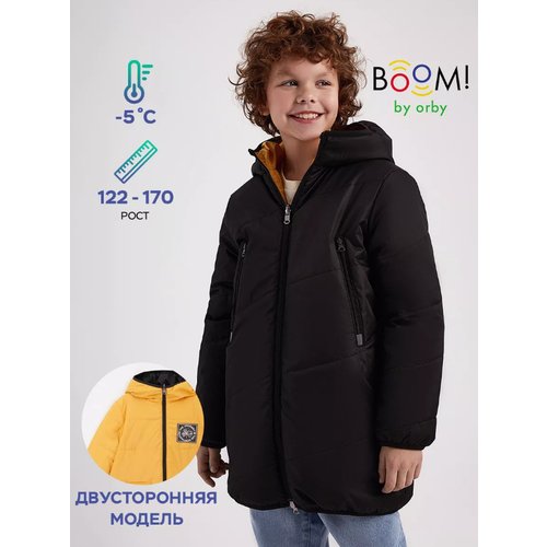 Купить Куртка, размер 158, черный, желтый
Пальто демисезонное для мальчика бренда BOOM...