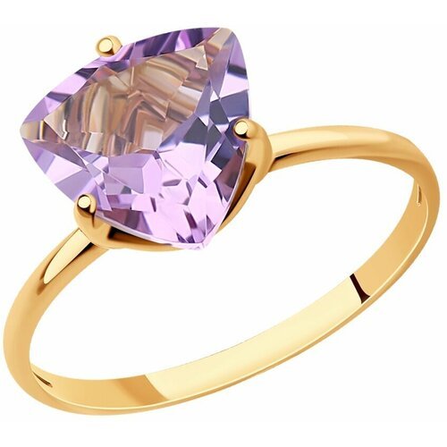 Купить Кольцо Diamant online, золото, 585 проба, аметист, размер 18
<p>В нашем интернет...