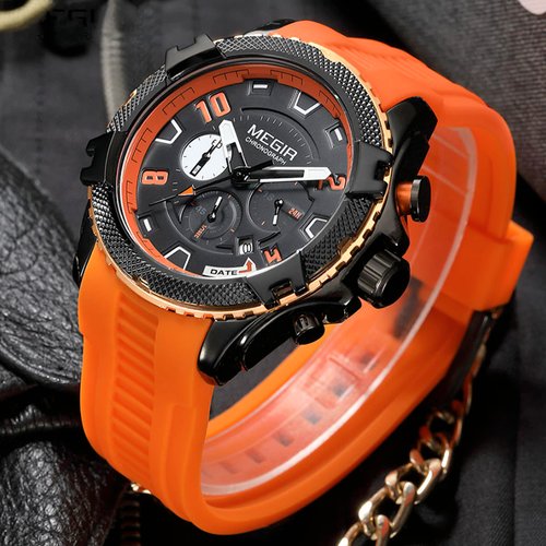 Купить Наручные часы Megir, черный, оранжевый
Оригинальные часы фирмы Megir отлично под...
