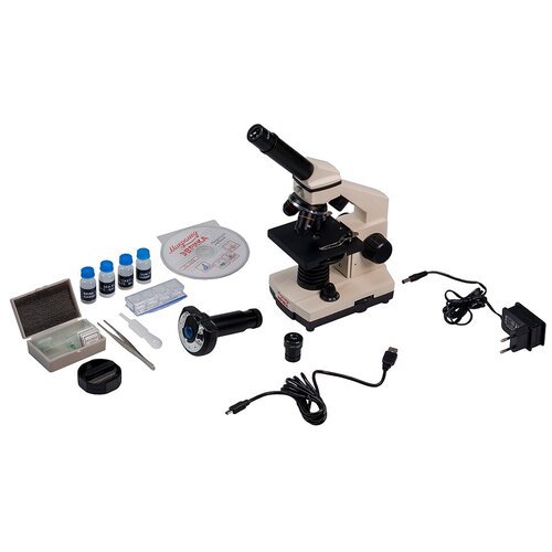 Купить Микроскоп Микромед Эврика 40–1280х с видеоокуляром, в кейсе бежевый
<p>Микроскоп...