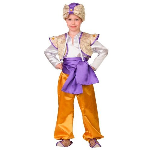 Купить Костюм Батик, размер 110, белый/желтый/фиолетовый
Новогодний костюм Аладдина поз...