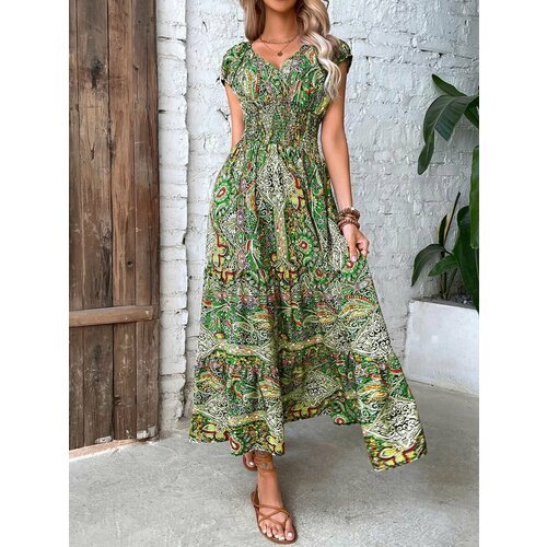 Купить Платье РИТУЗИК, размер S, зеленый
#820. Платье повседневное и модное и легкое и...