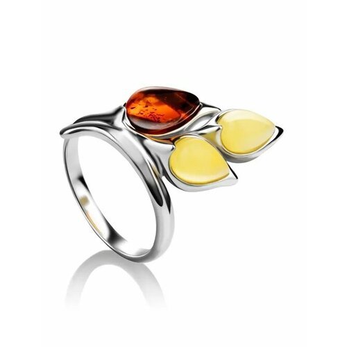 Купить Кольцо, янтарь, безразмерное, белый, бордовый
кольцо со вставками из натуральног...