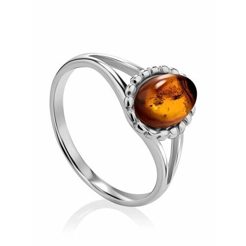 Купить Кольцо, янтарь, безразмерное, коричневый, серебряный
Миниатюрное кольцо «Флоренц...