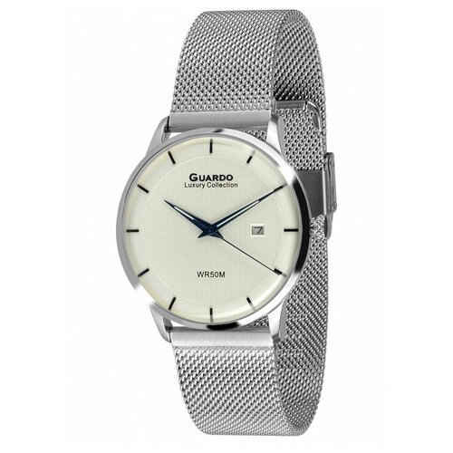 Купить Наручные часы Guardo, серебряный
мужские кварцевые наручные часы с апертурой дат...