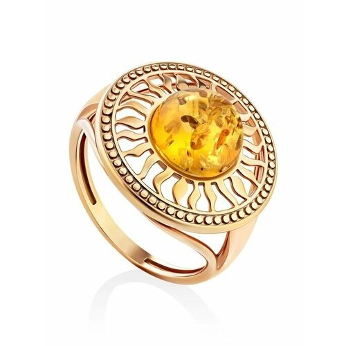 Купить Кольцо, янтарь, безразмерное, желтый, золотой
Яркое ажурное кольцо «Парнас» из и...