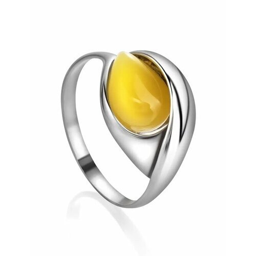Купить Кольцо, янтарь, безразмерное, белый, серебряный
Нежное кольцо «Пион» из с янтарё...