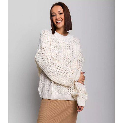 Купить Свитер DommoD, размер 44-50, белый, бежевый
Женский свитер оверсайз для стильног...