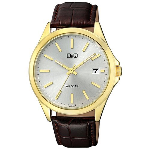 Купить Наручные часы Q&Q A484-101, серебряный, золотой
Мужские кварцевые часы в круглом...