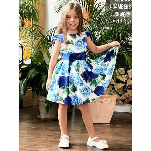 Купить Платье Бушон, размер 116-122, белый, голубой
Платье для девочки нарядное бушон S...