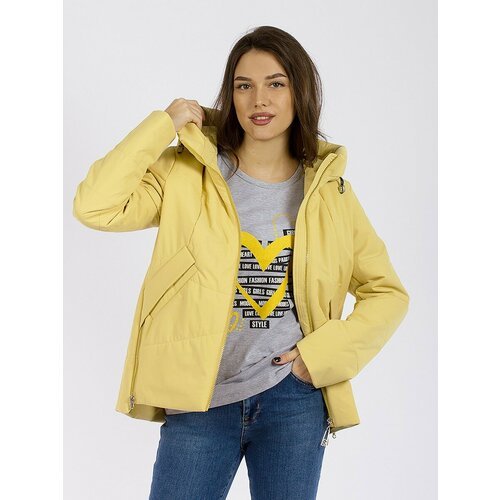 Купить Куртка Gevito, размер 56, желтый
Лёгкая утепленная женская куртка с капюшоном на...