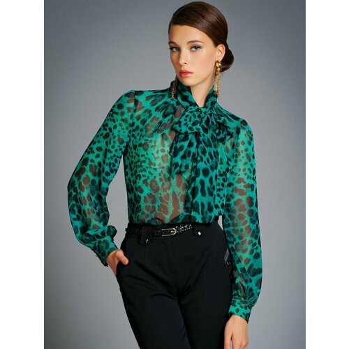Купить Блуза Арт-Деко, размер 48, зеленый
Элегантная шифоновая блуза из нежной ткани с...
