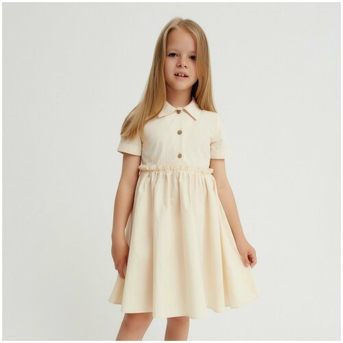 Купить Платье Kaftan, размер 98-104, бежевый, белый
Платье для девочки с воротником KAF...
