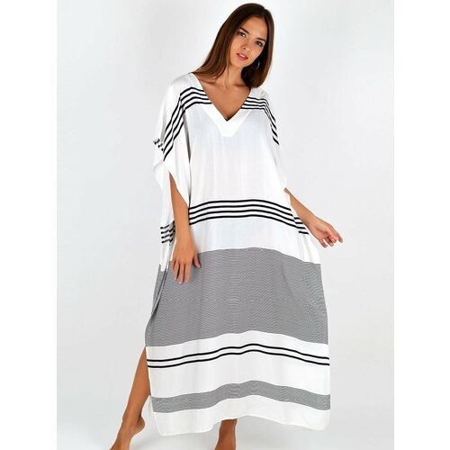 Купить туника Mollena, размер 46/50, белый, черный
Длинное пляжное женское платье прямо...