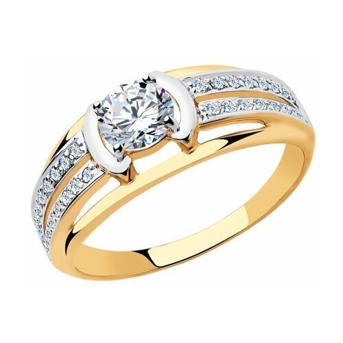 Купить Кольцо Diamant online, золото, 585 проба, фианит, размер 17.5
В нашем интернет-м...